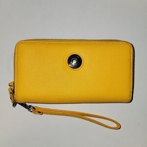 Yellow Tommy Hilfiger Clutch Double Zipper Wallet